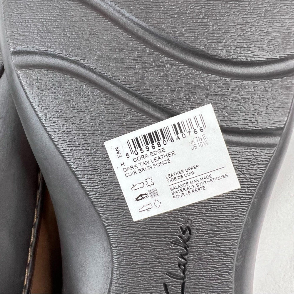 CLARKS Cora Edge Dark Tan Loafers - Picture 10 of 12